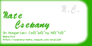 mate csepany business card